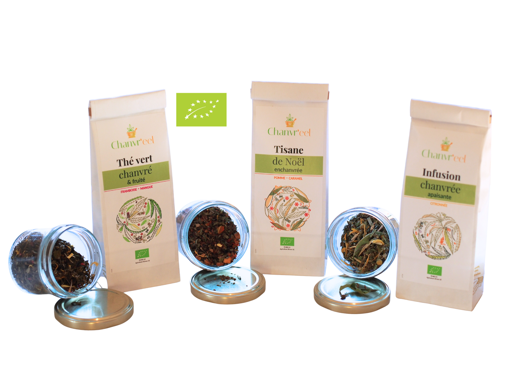 coffret tisane, infusion, thé vert au vert