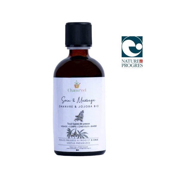 Une huile bio de chanvre et jojoba, idéale pour le massage, qui hydrate et apaise la peau en profondeur. Parfaite pour un moment de détente et de bien-être.