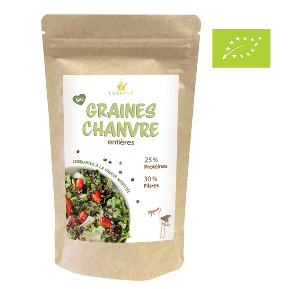 Graines de chanvre entières bio Chanvr'eel paquet