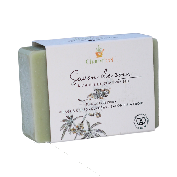 Savon 100g à l'huile de chanvre saponifié à froid