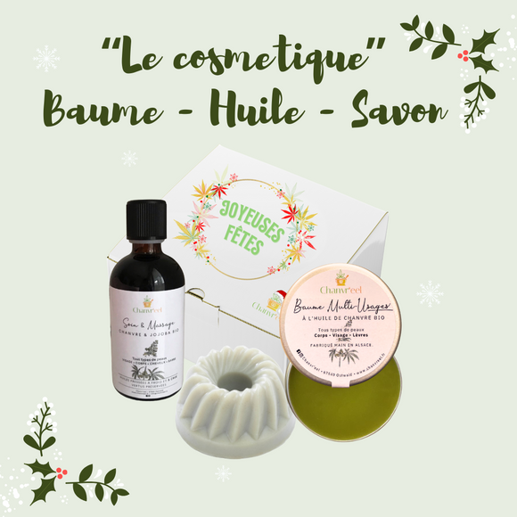 Coffret trio Chanvr'eel ouvert — soins naturels au chanvre bio
