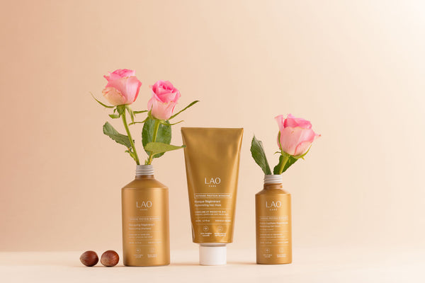 Cure régénérante Lao Care à la protéine de caméline Chanvr'eel rose et noisette