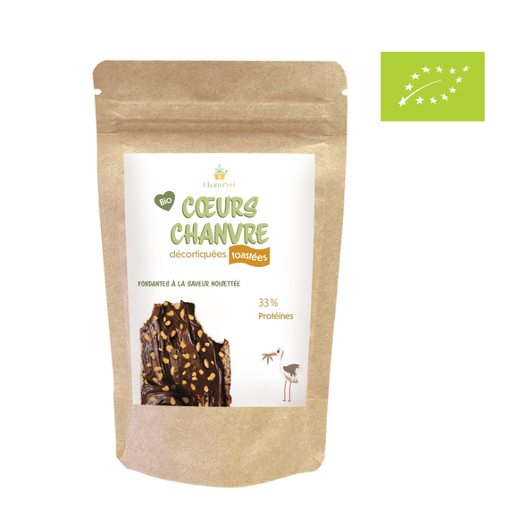 paquet de graines coeur de chanvre toastées Chanvreel