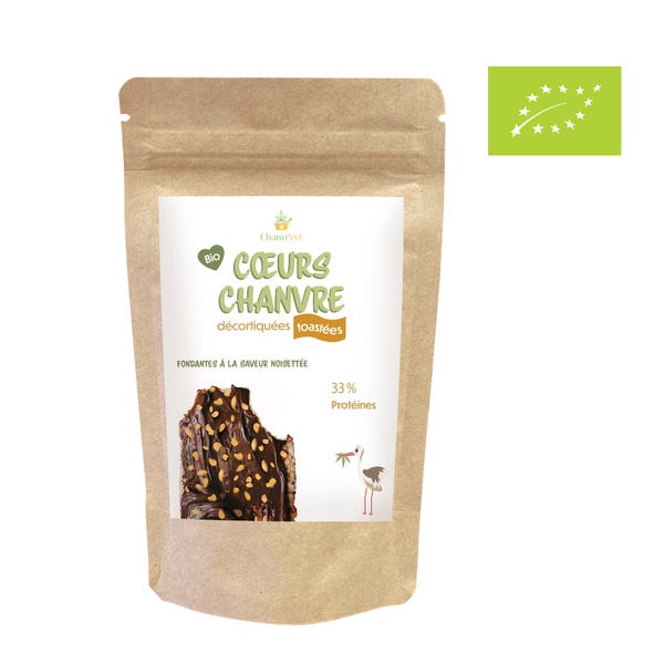 paquet de graines coeur de chanvre toastées Chanvreel
