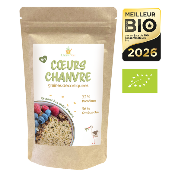 Graines de chanvre décortiquées coeurs de chanvre Chanvr'eel Bio