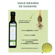 Description de l'huile vierge de graines de chanvre entières bio Chanvr'eel 250mL