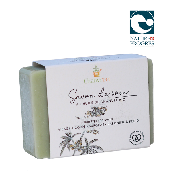 Savon saponifié à froid à l'huile chanvre bio chanvr'eel