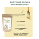 Description protéines de chanvre 60% bio moulues à partir de graines décortiquées chanvr'eel