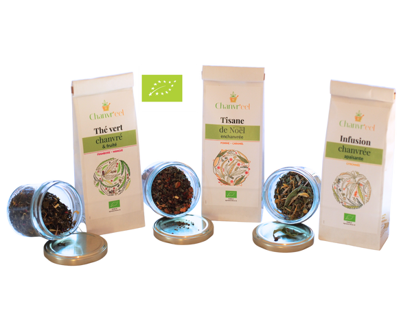 coffret tisane, infusion, thé vert au vert